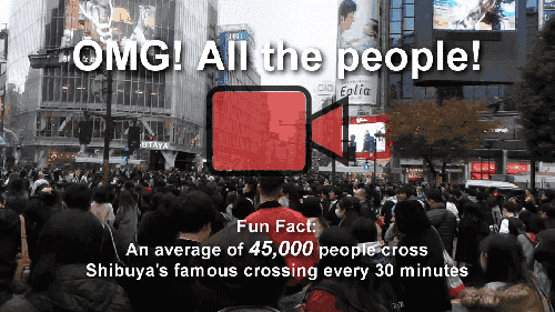 Shibuya Crossing - 45,000 people per 30 minutes
